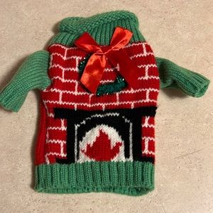 Christmas sweater bottle holder